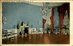 Blue Room White House, White House Postcard