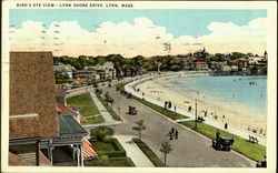 Bird's Eye View - Lynn Shore Drive Postcard