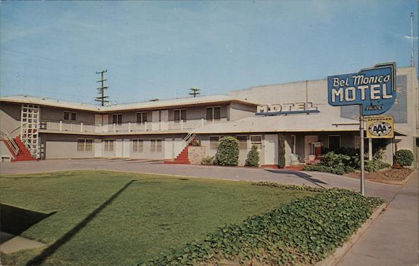 Bel-Monica Motel Santa Monica, CA Postcard