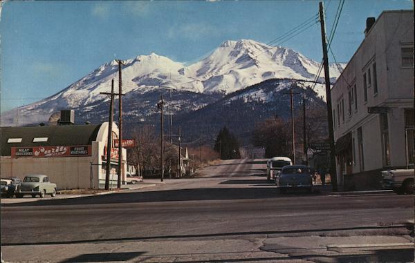 View of Mt. Shasta Mount Shasta, CA Postcard