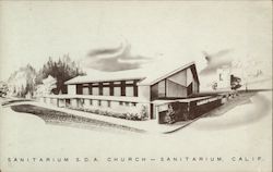 Sanitarium S.D.A. Church St. Helena, CA Postcard Postcard Postcard