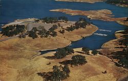 Aerial view of Putah Creek Park, Lake Berryessa, boat dock. Napa, CA Postcard Postcard Postcard