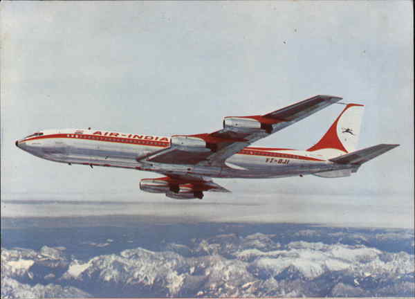 Air India Boeing 707 Aircraft Postcard