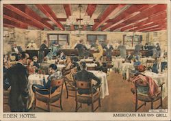 Americain Bar and Grill, Hotel Eden Postcard