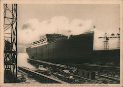 Launch of the Motor Ship "St Louis" of the Hamburg-America Line Germany Postcard Postcard Postcard