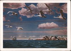 Migration of Swans, Arkadij Aleksandrovic Rylov Art Postcard Postcard Postcard