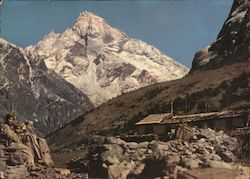 Kangtega mountain peak, Nepal Postcard Postcard Postcard