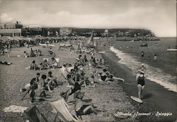 Beach in Albisola, Italy Postcard