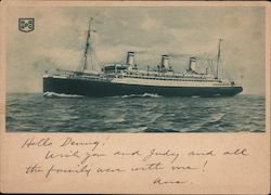 Hamburg-America Line Postcard