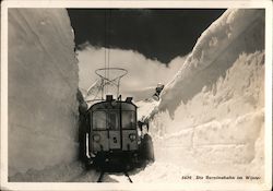 The Bernina Railway in Winter St. Moritz, Switzerland Postcard Postcard Postcard