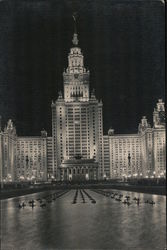 Building of Lomonosov State University on Lenin Hills Moscow, Russia Postcard Postcard Postcard