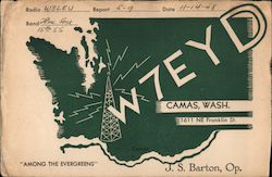 W7EYD "AMONG THE EVERGREENS" Camas, WA Postcard Postcard Postcard