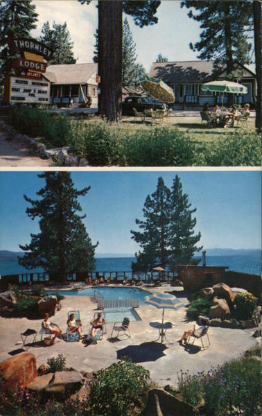 Thornley Lodge Lake Tahoe, CA Postcard