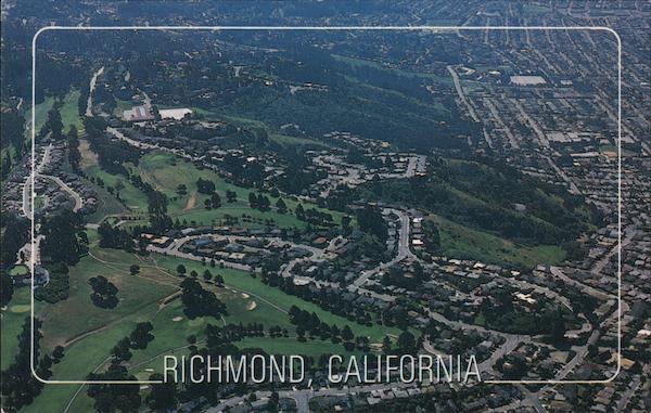 Aerial View of Richmond California Postcard