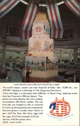 San Francisco Bicentennial Cake California Postcard Postcard Postcard