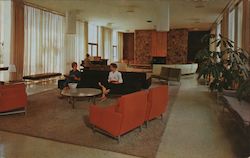 University of California Residence Hall Lounge Postcard