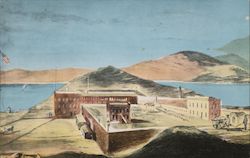 San Quentin Prison, Shortly After its Inception in 1852 Postcard