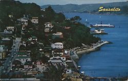 Sausalito, Just North of Golden Gate Bridge Postcard