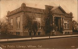 The Public Library Willows, CA Postcard Postcard Postcard