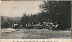 Auto Tourists Samuel Springs May 30, 1908 Napa Co. Monticello, CA Postcard Postcard Postcard