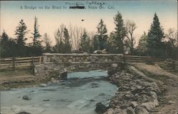 A bridge on the road. Napa Co. California Postcard Postcard Postcard