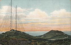 Wireless Telegraph Masts on the Summit of Mt. Tamalpais, California Mill Valley, CA Postcard Postcard Postcard