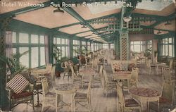 Hotel Whitcomb Sun Room Postcard