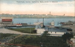 Waterfront, Mare Island in Distance Postcard