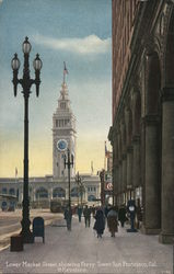 Lower Market Street,Ferry Tower Postcard