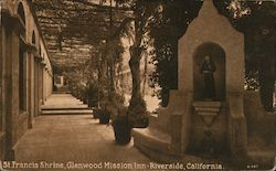 St. Francis Shrine, Glenwod Misssion Inn Riverside, CA Postcard Postcard Postcard