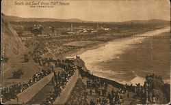 Beach and Surf From Cliff House San Francisco, CA Postcard Postcard Postcard