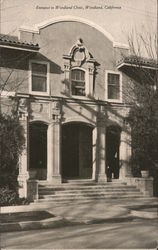 Entrance to Woodland Clinic Postcard