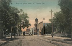 Main St. From Pine Postcard