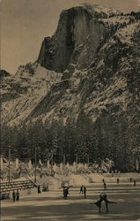 Skating Rink, Half Dome, Winter Yosemite Valley, CA Postcard Postcard Postcard