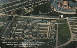 Aeroplane View of the Letterman General Hospital Presidio Showing Palace of Fine Arts San Francisco, CA Postcard Postcard Postcard