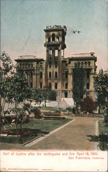 Hall of Justice after earthquake and fire. April 18, 1906 San Francisco, CA Postcard Postcard Postcard