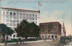 First National and Central Banks, 14th and Broadway Postcard