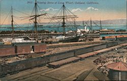 Shipping Scene at Long Wharf Postcard