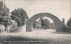 Entrance to State Asylum Postcard