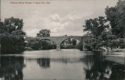 Famous Stone Bridge in Napa Co., Cal Postcard