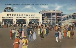 Boardwalk Entrance, Steeplechase Park Coney Island, NY Postcard Postcard Postcard