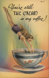 You're still the Cream in my Coffee Swimsuits & Pinup Postcard Postcard Postcard