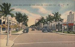 Lincoln Road looking East from Lennox Ave., Colony Theatre Miami Beach, FL Postcard Postcard Postcard