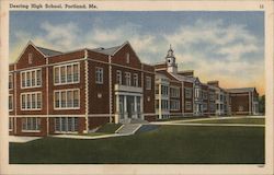 Deering High School Postcard