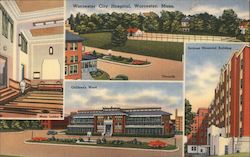 Worcester City Hospital Postcard