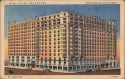 New Hotel Jefferson, The Aristocrat of St. Louis Postcard