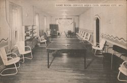 Game Room - Service Men's Club Postcard