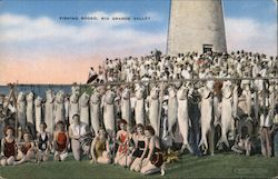 Fishing Rodeo, Rio Grand Valley. Women fishers, hanging line of fish. Postcard