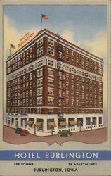 Hotel Burlington Iowa Postcard Postcard Postcard