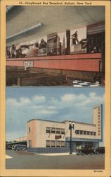 Greyhound Bus Terminal Buffalo, NY Postcard Postcard Postcard